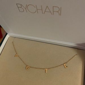 VOTE necklace 14k gold
